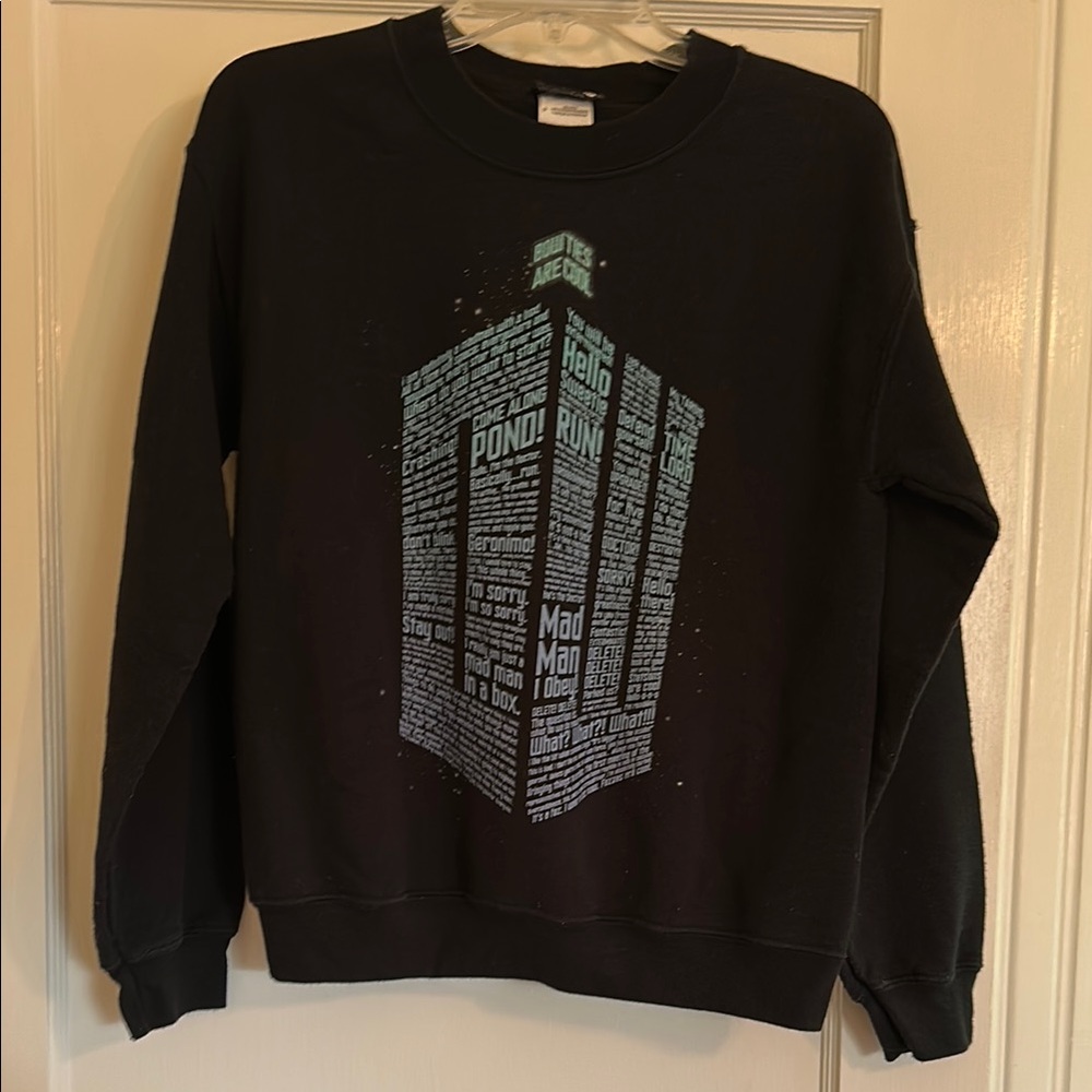 Black Crewneck Doctor Who Sweater